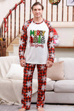 Plaid matchende familiejulepyjamas med snefnug