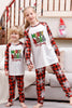 Indlæs billede til gallerivisning Plaid matchende familiejulepyjamas med snefnug