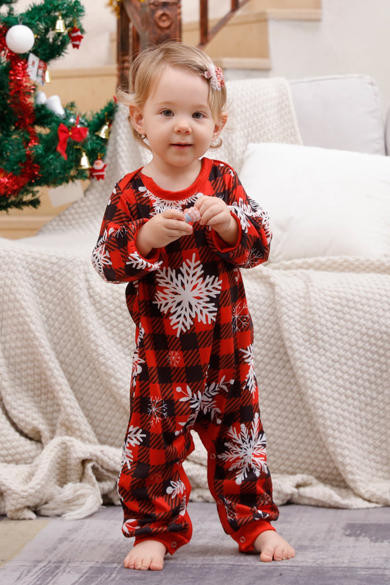 Indlæs billede til gallerivisning Familie matchende julepyjamas med rød plaid