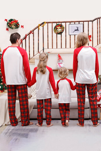 Matchende familie jul rød plaid pyjamas