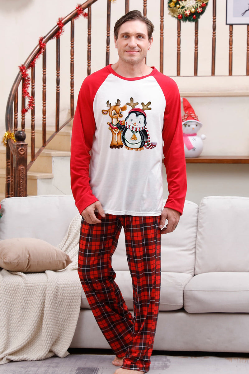 Indlæs billede til gallerivisning Matchende familie jul rød plaid pyjamas