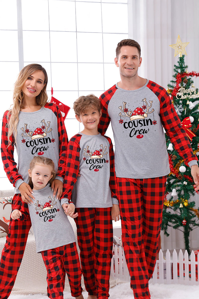 Indlæs billede til gallerivisning Udskriv familiejulepyjamas med rød plaid