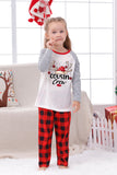 Plaid jul matchende familie print pyjamas