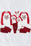 Plaid jul matchende familie print pyjamas