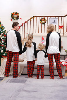 Langærmede Plaid familie julepyjamas