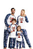 Indlæs billede til gallerivisning Blåt print langærmet familiejulepyjamas