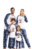 Indlæs billede til gallerivisning Blåt print langærmet familiejulepyjamas
