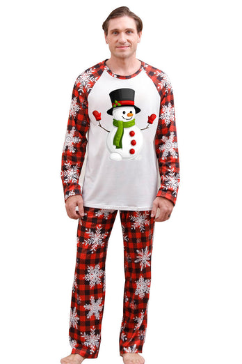 Julepyjamas med rødt print