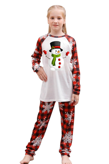 Julepyjamas med rødt print