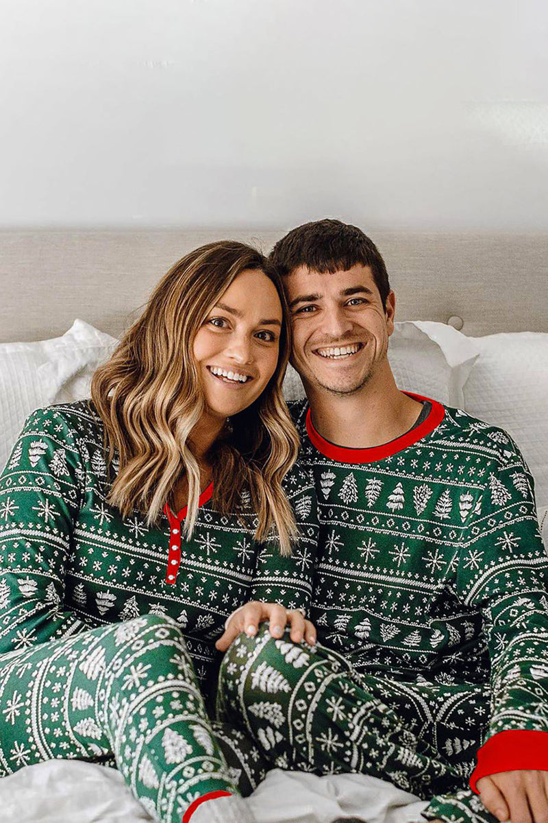 Indlæs billede til gallerivisning Jul familie matchende pyjamas sæt Grå Mønster Pyjamas
