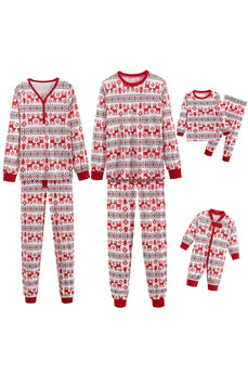 Kronhjort Mønster Jul Familie Matchende Pyjamas Sæt
