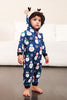 Indlæs billede til gallerivisning Snemand Tryk Blå Familie Matchende jul Pyjamas i ét stykke
