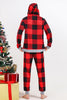 Indlæs billede til gallerivisning Jul familie rødt gitter bjørn print pyjamas sæt