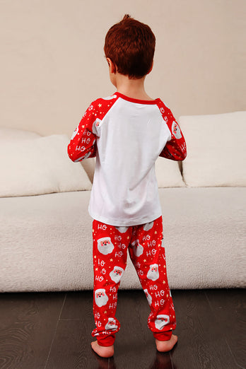 Rødhjort print julefamilie pyjamas