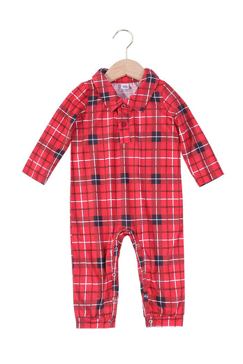 Rød Plaid Julefamilie Pyjamas