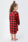 Rød Plaid Julefamilie Matchende 2 stk pyjamas sæt