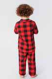 Rød Plaid Julefamilie Matchende 2 stk pyjamas sæt
