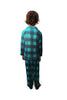 Indlæs billede til gallerivisning Mørkegrøn Plaid Julefamilie Matchende 2 stk pyjamas sæt
