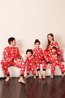 Familie rød jul Claus Print pyjamas