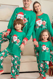 Grøn julemand og hjorte julefamilie matchende pyjamas sæt