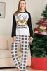 Indlæs billede til gallerivisning Sort og hvid Plaid julehjort familie pyjamas sæt