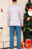 Indlæs billede til gallerivisning Grå hjorte og blå plaid julefamilie matchende pyjamas sæt