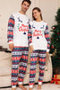 Indlæs billede til gallerivisning Hvid og blå hjorte snefnug mønster jul familie matchende pyjamas sæt