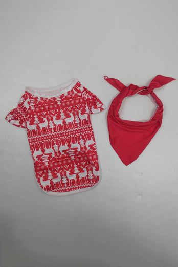 Rød snemand julefamilie matchende pyjamas sæt