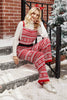 Indlæs billede til gallerivisning Julerøde snefnug strikkede jumpsuits
