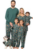 Indlæs billede til gallerivisning Jul Familie Matchende pyjamas Sæt Grønt Dyremønster Print pyjamas