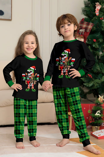 Jul Familie Vin elsker Dinosaur Print pyjamas sæt