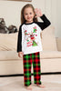 Indlæs billede til gallerivisning Jul Familie sort hvid hjorte printet plaid pyjamas sæt