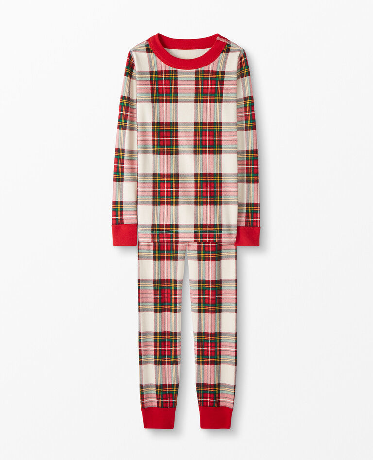Indlæs billede til gallerivisning Julefamilie matchende pyjamas sæt rød plaidpyjamas