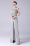 Sliver jumpsuit / buksedragt adskiller blonde chiffon mor til bruden kjole