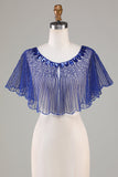 Pailletter Black Glitter 1920'erne Cape med Beaded