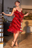 Indlæs billede til gallerivisning Rød brølende 20&#39;er Gatsby frynsede flapper kjole
