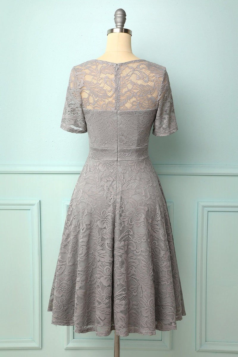 Indlæs billede til gallerivisning Bourgogne Brudepige Plus Størrelse Lace Dress