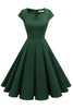 Indlæs billede til gallerivisning Bourgogne Sweetheart Neck 1950&#39;erne Kjole