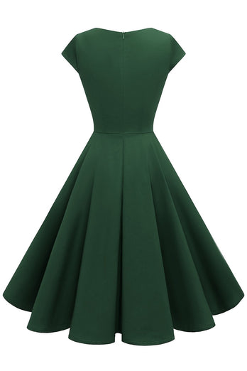 Bourgogne Sweetheart Neck 1950'erne Kjole