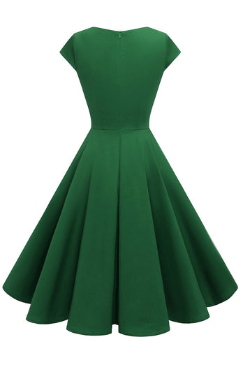 Bourgogne Sweetheart Neck 1950'erne Kjole