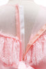 Indlæs billede til gallerivisning Pink Illusion Rund hals Blomst Pige Kjole med blonder