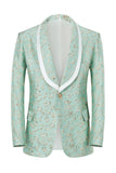 Mint Sjal Revers One Button Jacquard mænds galladragter