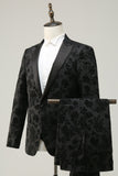 Black Peak Lapel Jacquard mænds galladragter