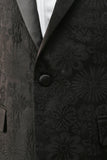 Peak Lapel Black Jacquard mænds galladragter