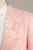 Indlæs billede til gallerivisning Lyserød Jacquard 2-delt sjal revers One Button Prom Suits