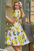 Indlæs billede til gallerivisning Vintage Print 1950&#39;erne Swing Dress