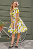 Indlæs billede til gallerivisning Vintage Print 1950&#39;erne Swing Dress