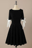 Indlæs billede til gallerivisning Sort Retro Stil 1950&#39;erne Swing Dress