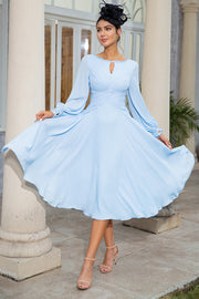 Sky Blue Chiffon Mor til bruden Kjole