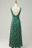 Indlæs billede til gallerivisning Kappe V hals grøn formel kjole med slids